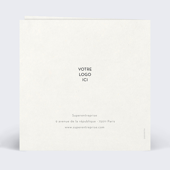 Carte de vœux entreprise Sapin Aquarelle Verso