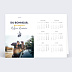 Carte de voeux Calendrier Branche de houx