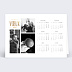 Carte de voeux Calendrier Jeu typographique