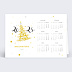 Carte de vœux entreprise Calendrier Sapin Étoilé