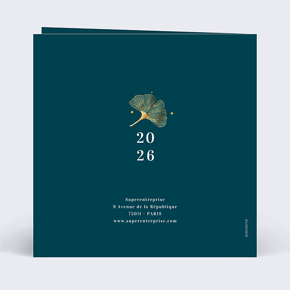 Carte de Voeux Entreprise Ginkgo