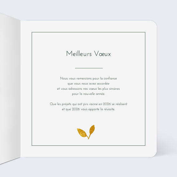 Carte de vœux entreprise Nature Lumineuse Intérieur Droit