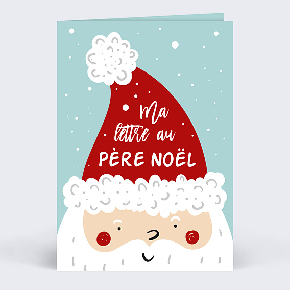 Carte de Noël Lettre au Père Noël