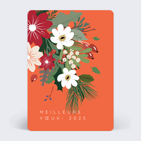 Carte de voeux Bouquet hivernal