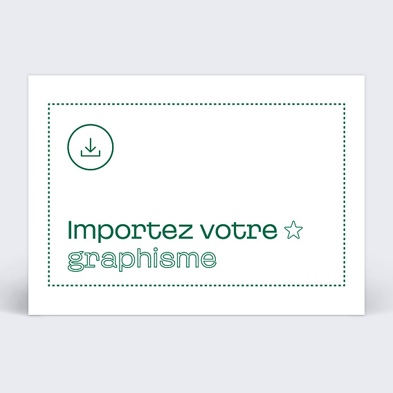 Carte de vœux entreprise Importez Votre Graphisme Personnalisé