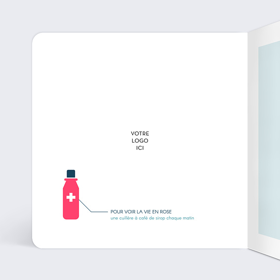 Carte de vœux entreprise Prescription  Intérieur Gauche