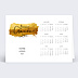 Carte de vœux entreprise Calendrier Pinceau Recto