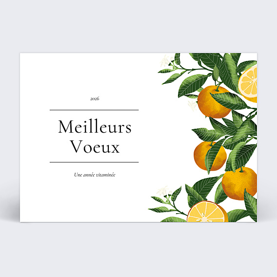 Carte de voeux Bonne Année Vitaminée