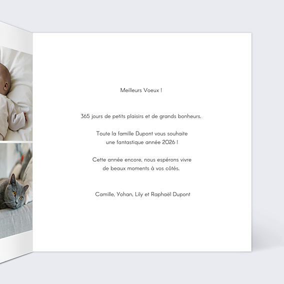 Carte de Voeux Particuliers Dorure Etoiles Photos