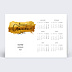 Carte de Voeux Entreprise Calendrier Pinceau