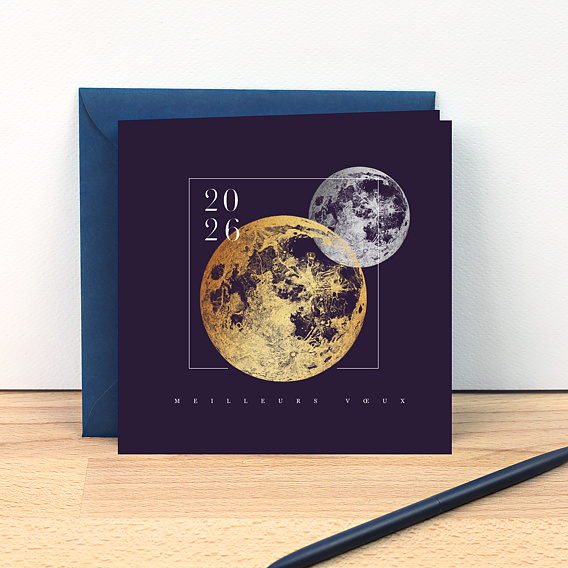 Carte de vœux entreprise Planètes Après 3