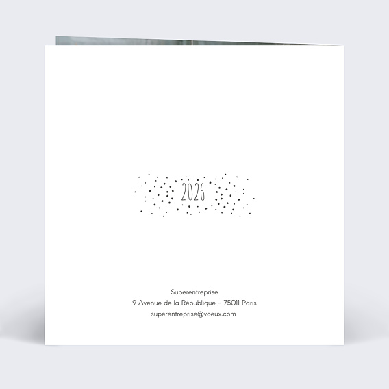 Carte de vœux entreprise Dorure Petites Etoiles Photo Verso