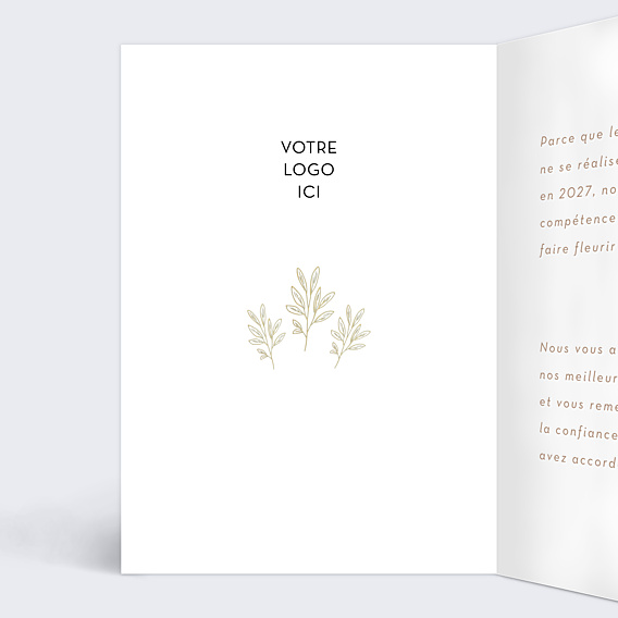 Carte de Voeux Entreprise Fleurs Lumineuses