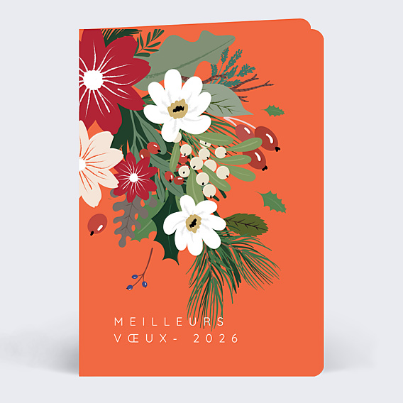 Carte de Voeux Particuliers Bouquet hivernal