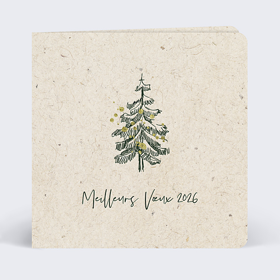 Carte de Voeux Entreprise Joli Sapin