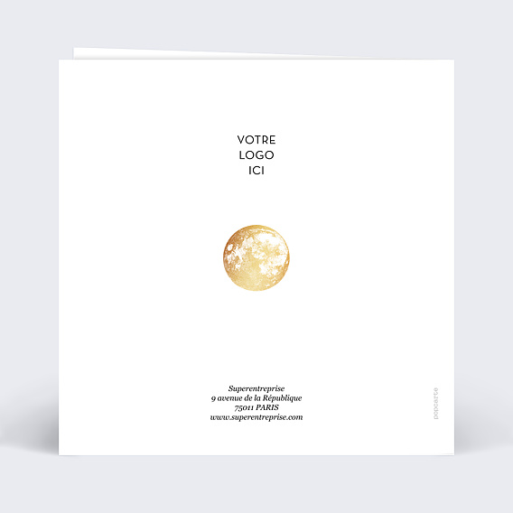 Carte de vœux entreprise Earth Verso