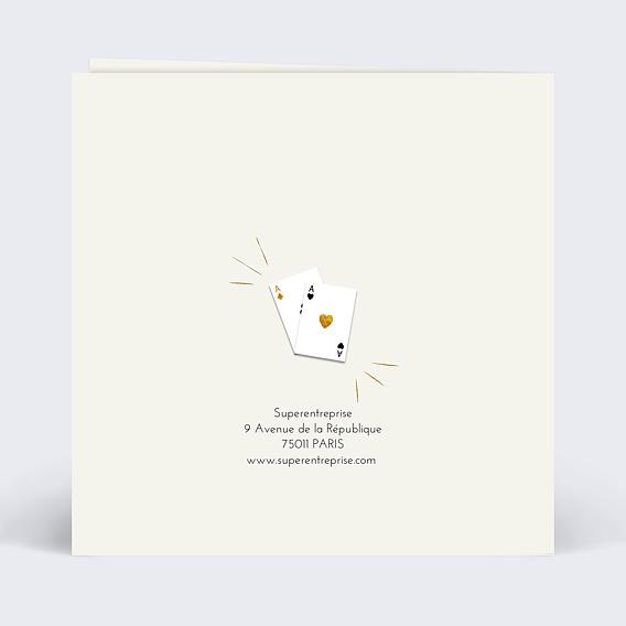 Carte de vœux entreprise Atouts Verso