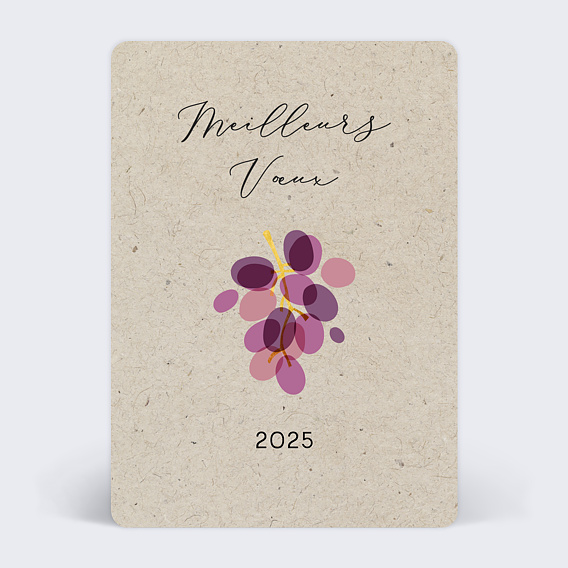 Carte de vœux entreprise Vin