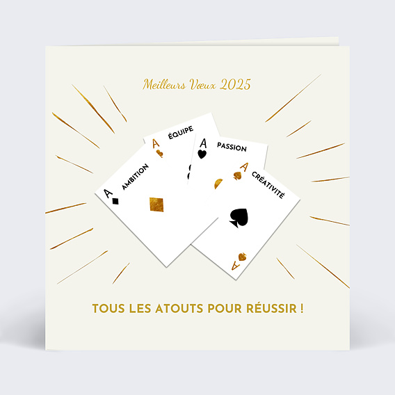 Carte de vœux entreprise Atouts