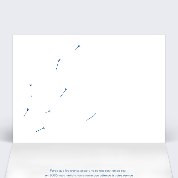 Carte de vœux entreprise Calendrier Envolée Intérieur Gauche