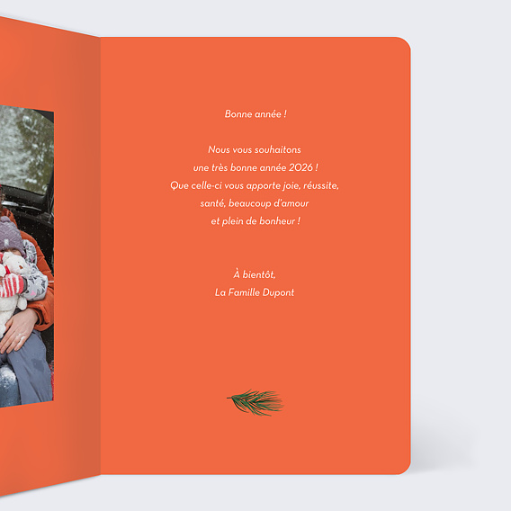 Carte de voeux Bouquet hivernal Intérieur Droit