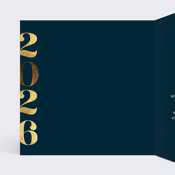 Carte de vœux entreprise Art Déco Intérieur Gauche