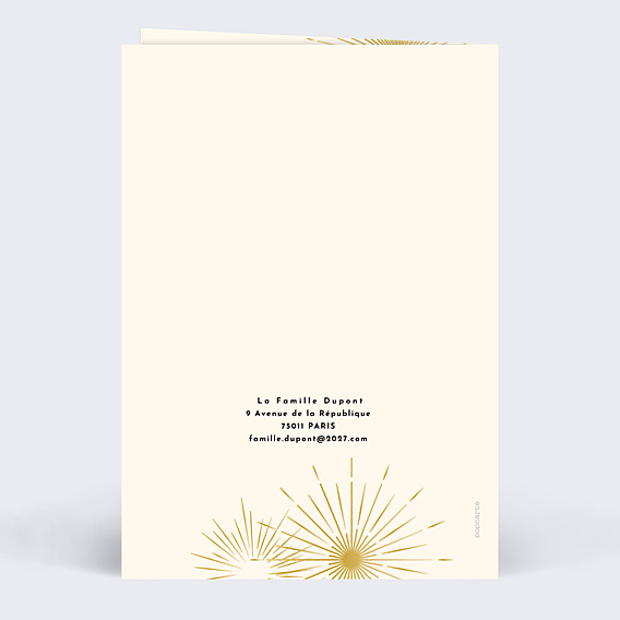 Carte de Voeux Particuliers Firework multilingue