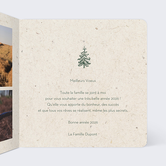 Carte de voeux Mon beau sapin Intérieur Droit