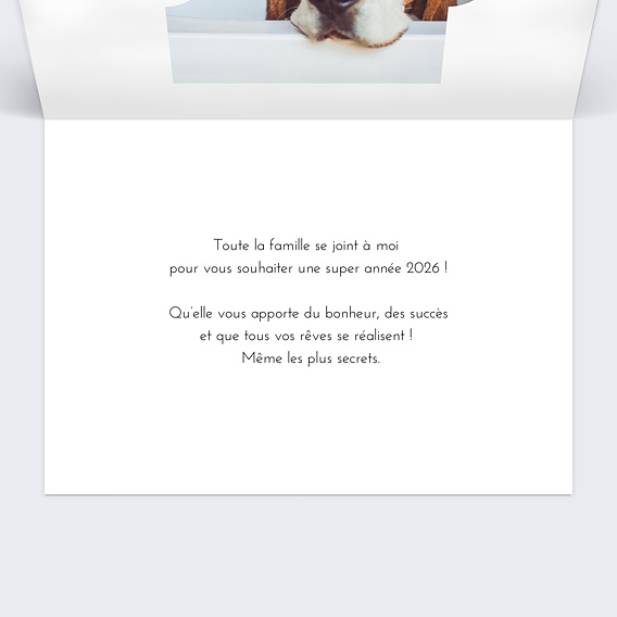 Carte de voeux Calendrier Puzzle Intérieur Droit