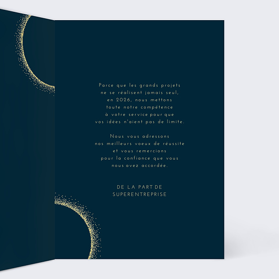 Carte de vœux entreprise Halo de Lumière Intérieur Droit