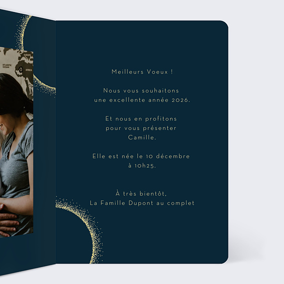 Carte de voeux Halo lumineux Intérieur Droit