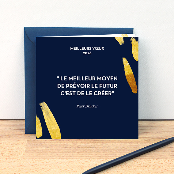 Carte de vœux entreprise Citation Vœux  Après 3