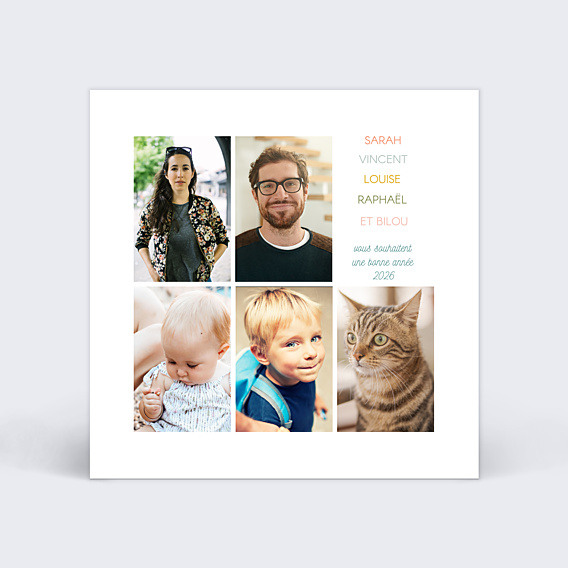Carte de Voeux Particuliers Portrait de Famille