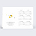 Carte de Voeux Entreprise Calendrier Sapin Étoilé