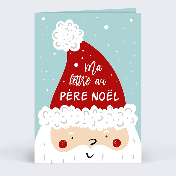 Carte de Noël Lettre au Père Noël