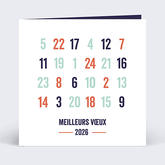 Carte de voeux Découpe Calendrier Avent Famille