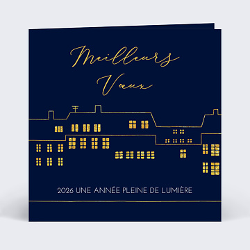 Carte de voeux virtuelle entreprise 2022 Artisanat Ville