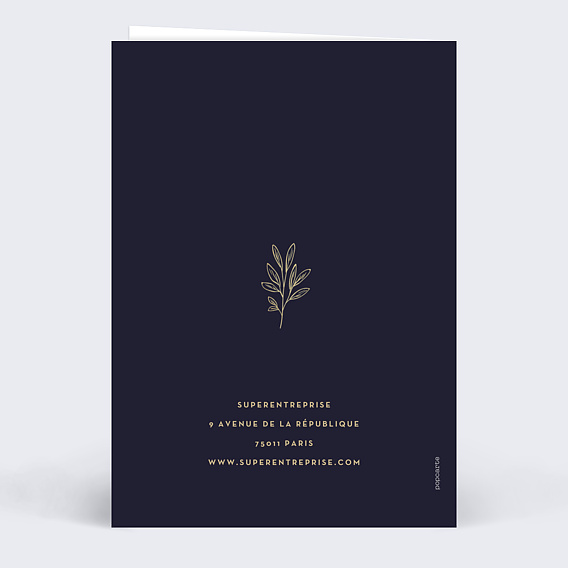 Carte de vœux entreprise Fleurs Lumineuses Verso