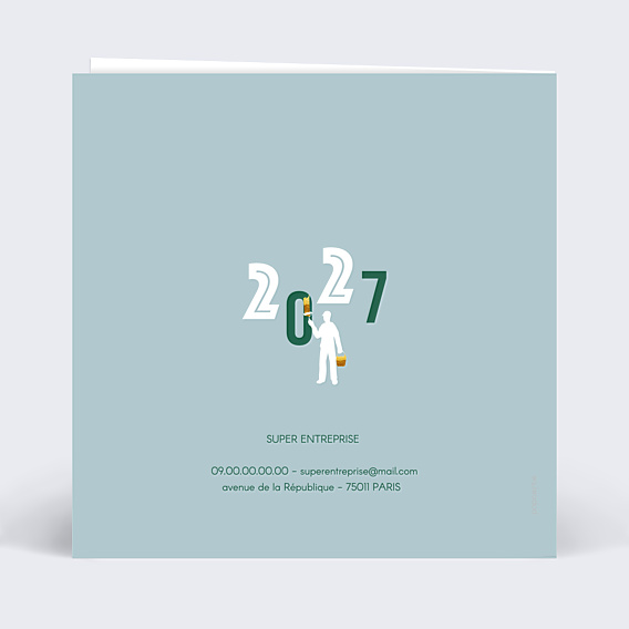 Carte de Voeux Entreprise Construction Illustration