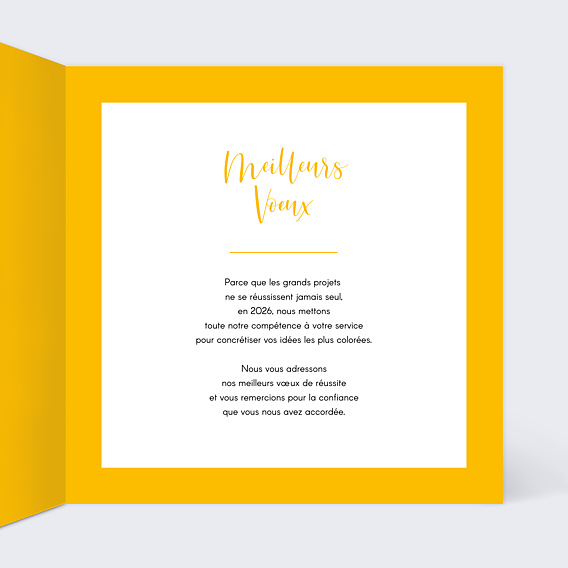 Carte de vœux entreprise Citation Nouvelle Année  Intérieur Droit