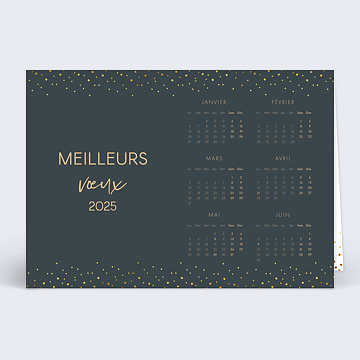 Carte de Voeux Entreprise Calendrier lgance