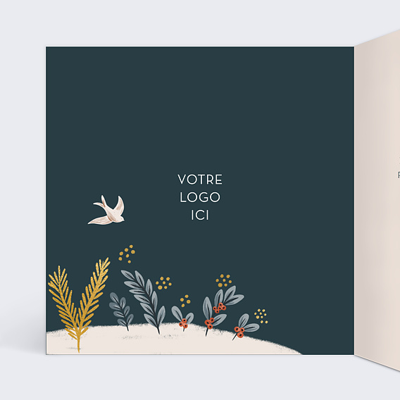 Carte de vœux entreprise Élan Intérieur Gauche