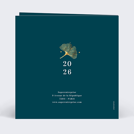 Carte de Voeux Entreprise Ginkgo