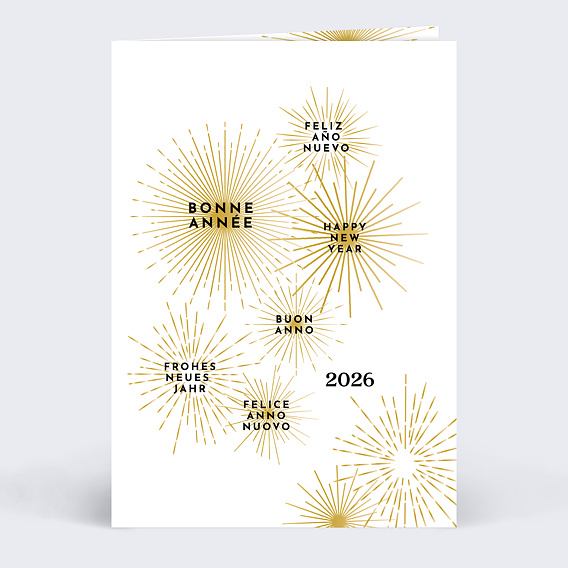 Carte de vœux entreprise Firework Recto