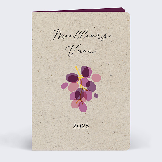 Carte de vœux entreprise Vin 