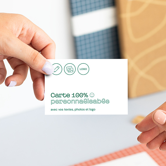 Cartes de visite Modèle 100% personnalisable - Popcarte