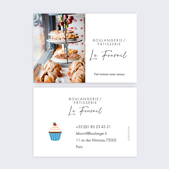 Cartes de visite Pâtisserie personnalisables - Popcarte