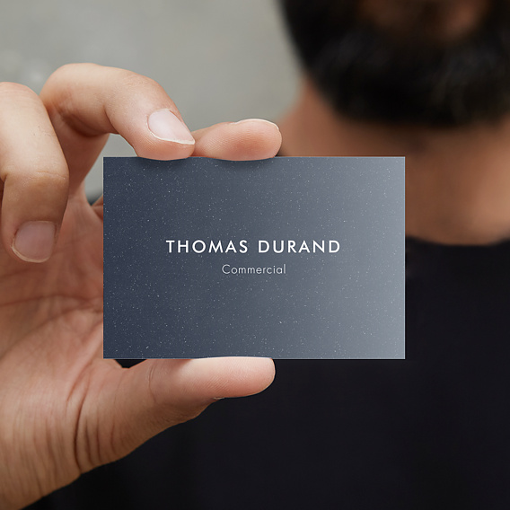 Carte de visite Commercial dégradé bleu