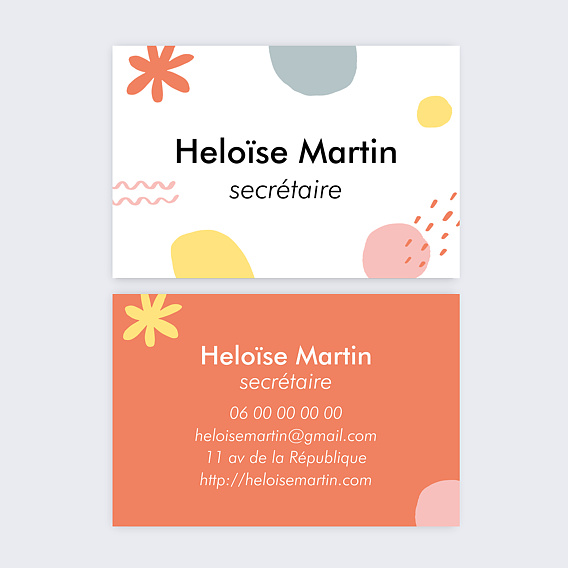 Carte de visite Design Secrétaire