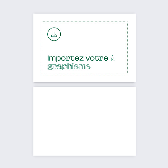 Cartes de visite Importez votre graphisme personnalisé